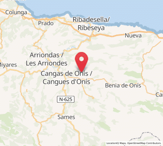 Map of Onao, Asturias