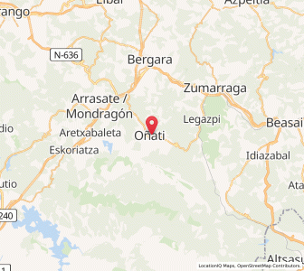 Map of Oñati, Basque Country