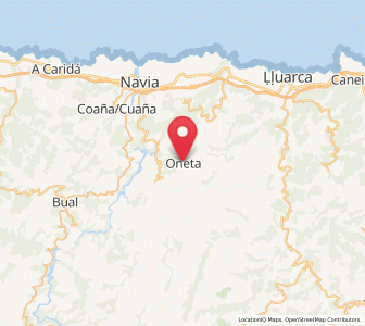 Map of Oneta, Asturias