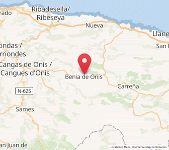 Map of Onís, Asturias