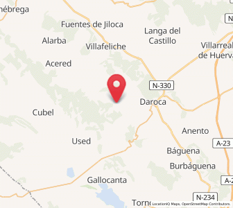 Map of Orcajo, Aragon