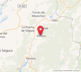 Map of Orcera, Andalusia