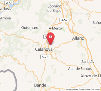 Map of Orga, Galicia