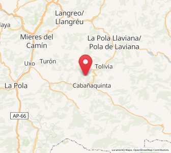 Map of Orillés, Asturias
