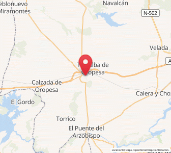 Map of Oropesa, Castille-La Mancha