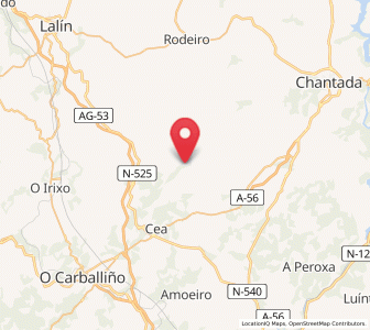 Map of Oseira, Galicia
