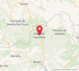 Map of Oseja de Sajambre, Castille and León