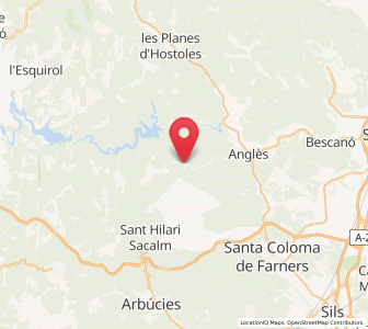Map of Osor, Catalonia