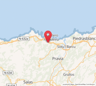 Map of Otero, Asturias