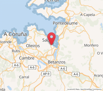 Map of Ouces, Galicia