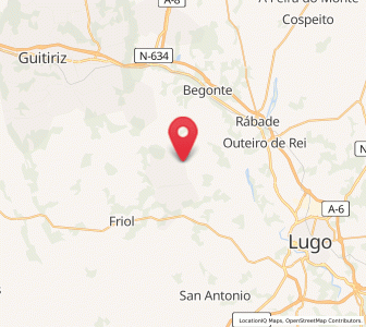 Map of Ousá, Galicia