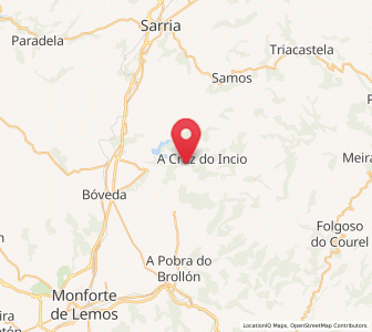 Map of Óutara, Galicia
