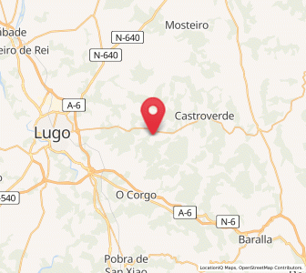 Map of Paderne, Galicia
