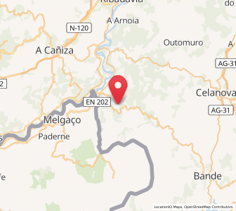 Map of Padrenda, Galicia