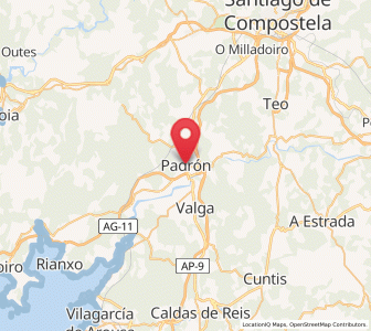 Map of Padrón, Galicia