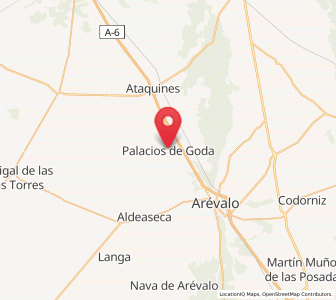 Map of Palacios de Goda, Castille and León