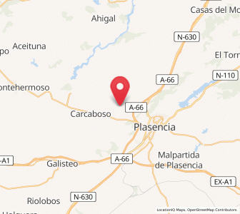 Map of Palacios, Extremadura