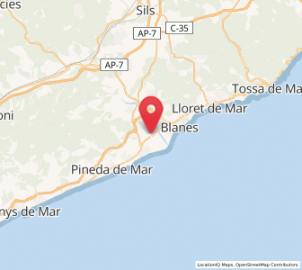 Map of Palafolls, Catalonia