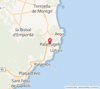 Map of Palafrugell, Catalonia