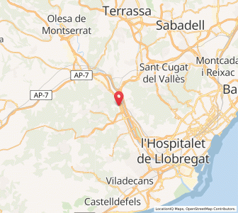 Map of Pallejà, Catalonia