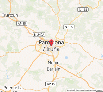 Map of Pamplona, Navarre