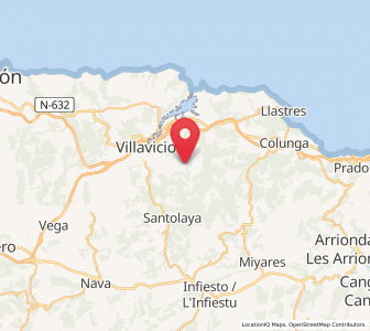 Map of Paniceres, Asturias