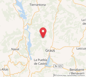 Map of Panillo, Aragon