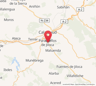 Map of Paracuellos de Jiloca, Aragon