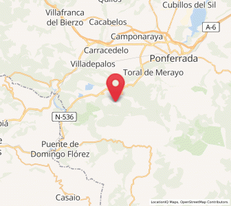 Map of Paradela de Muces, Castille and León