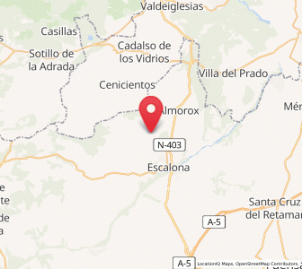 Map of Paredes de Escalona, Castille-La Mancha