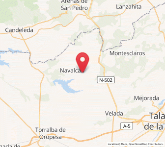 Map of Parrillas, Castille-La Mancha