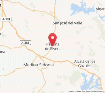 Map of Paterna de Rivera, Andalusia