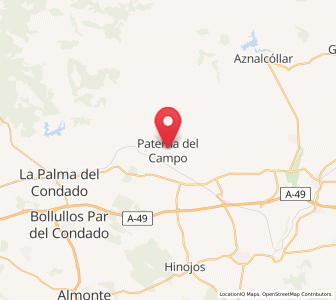 Map of Paterna del Campo, Andalusia