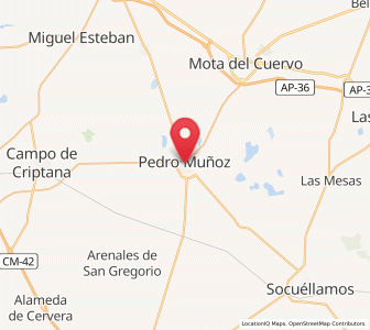 Map of Pedro Muñoz, Castille-La Mancha