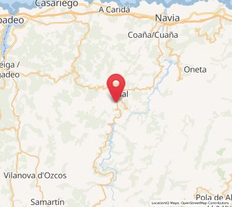 Map of Peirones, Asturias