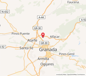 Map of Peligros, Andalusia