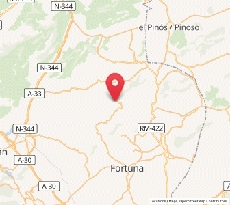 Map of Peña de la Zafra de Arriba, Murcia