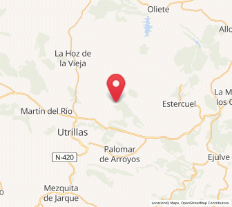 Map of Peñarroyas, Aragon