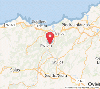 Map of Peñaullán, Asturias