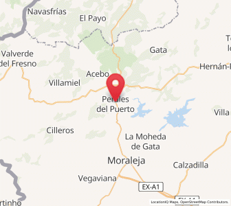 Map of Perales del Puerto, Extremadura