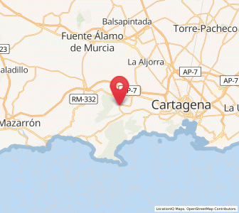 Map of Perín, Murcia