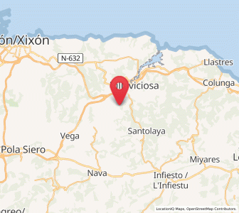 Map of Peruyero, Asturias