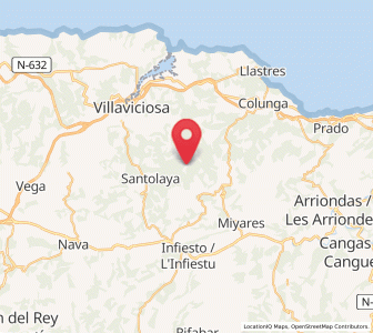Map of Perviyao, Asturias