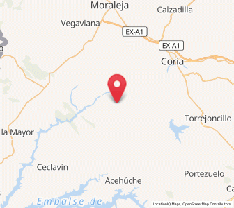 Map of Pescueza, Extremadura