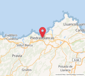 Map of Piedras Blancas, Asturias