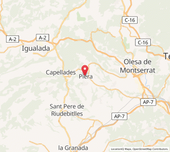 Map of Piera, Catalonia