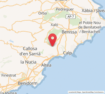 Map of Pinos, Valencia