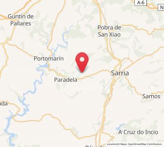 Map of Pinza, Galicia