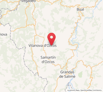 Map of Piorno, Asturias