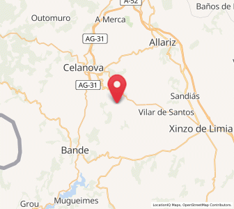 Map of Pitelos, Galicia
